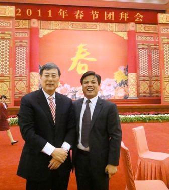 北京培黎職業學院余臨院長出席中央春節團拜會2