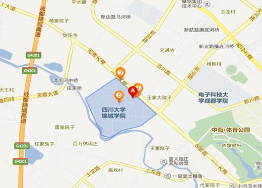 四川省農村信用社2014年招聘筆試考場路線3