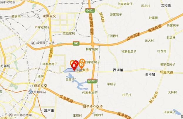 四川省農村信用社2014年招聘筆試考場路線1