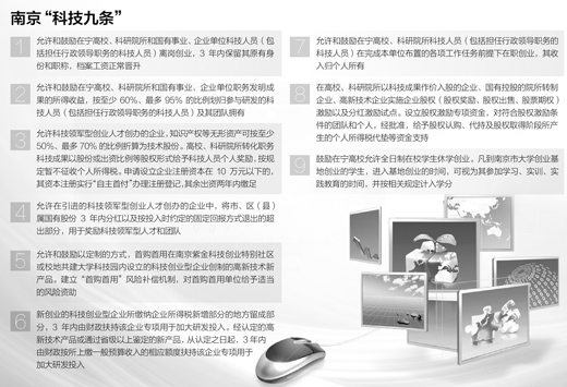 南京出臺“科技九條” 鼓勵高校師生創業創新-中國教育1