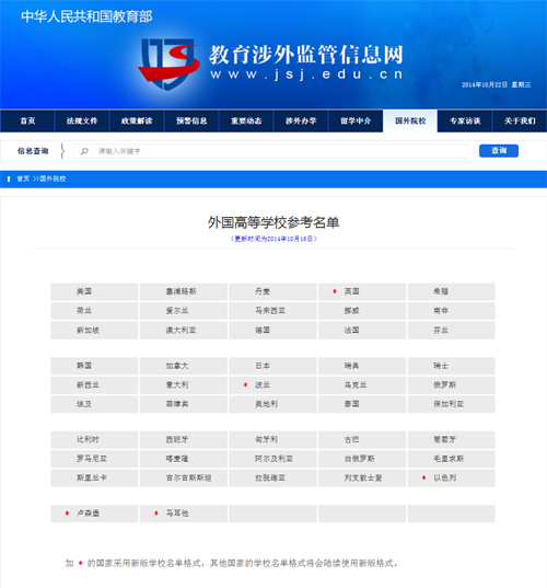 教育部公布47個留學國家1萬所正規高校名單-中國教育1
