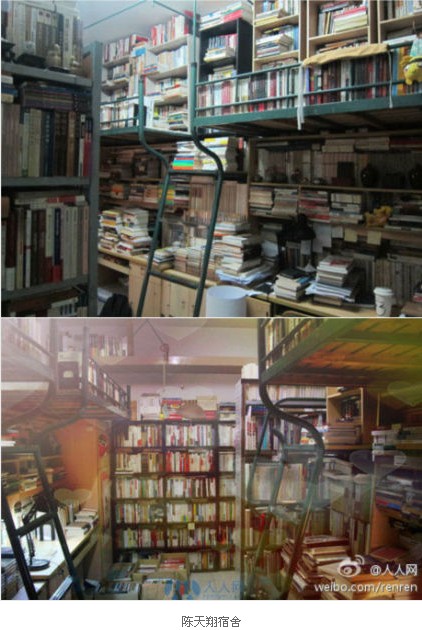 復旦研究生學霸寢室藏書8000 媲美圖書館1