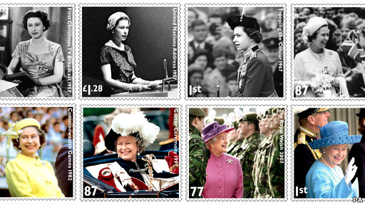 2012英國:英新郵票慶祝女王登基60周年1