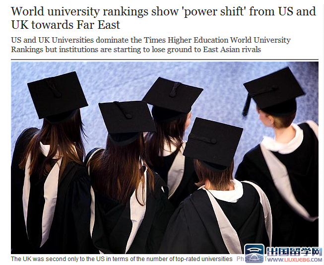 世界大學“勢力”從英美轉移到遠東1