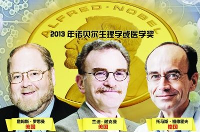 2013年諾貝爾醫學獎揭曉 美德3專家獲獎（圖）1