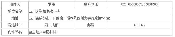 2014年四川大學自主招生簡章2