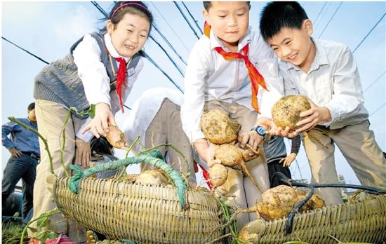 種蠶豆養蠶桑養鴨子干著農活 童心愛心暴發了1