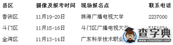 2016年1月廣東珠海自學考試報名時間：2015年11月10日起1