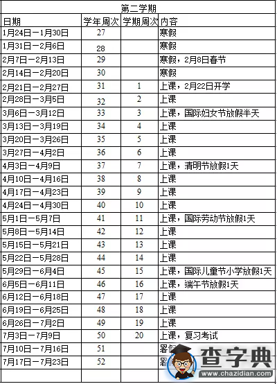 2015－2016學年廣州中小學學校校歷放假時間安排2