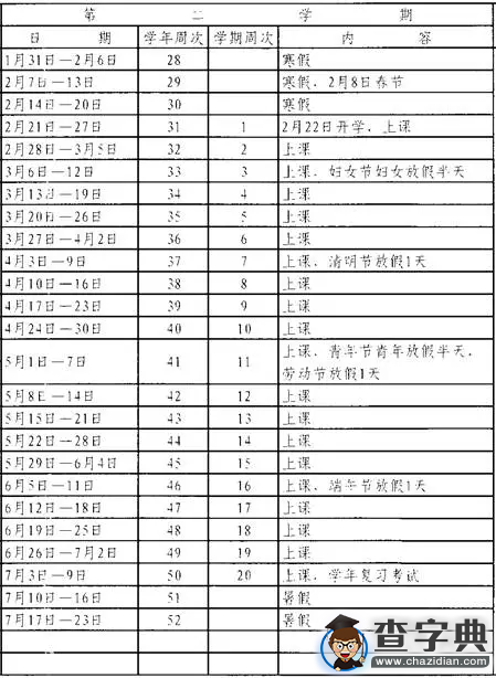 2015－2016學年廣州中小學學校校歷放假時間安排4