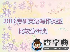 2016年考研英語寫作類型：比較分析類1