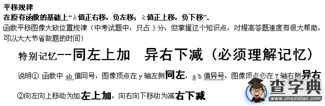 中考數學考試知識點分析:二次函數4