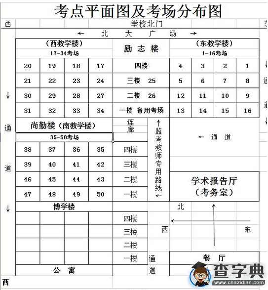 山東淄博市招生辦2016考研考場安排4