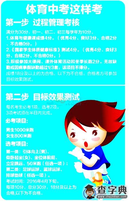 2016年青島體育中考最終方案公布 2016年3月報名1