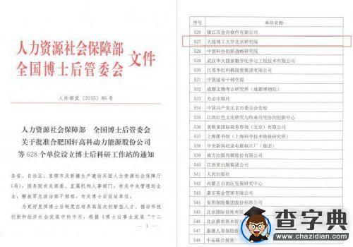 大連理工北京研究院獲批博士后科研工作站1