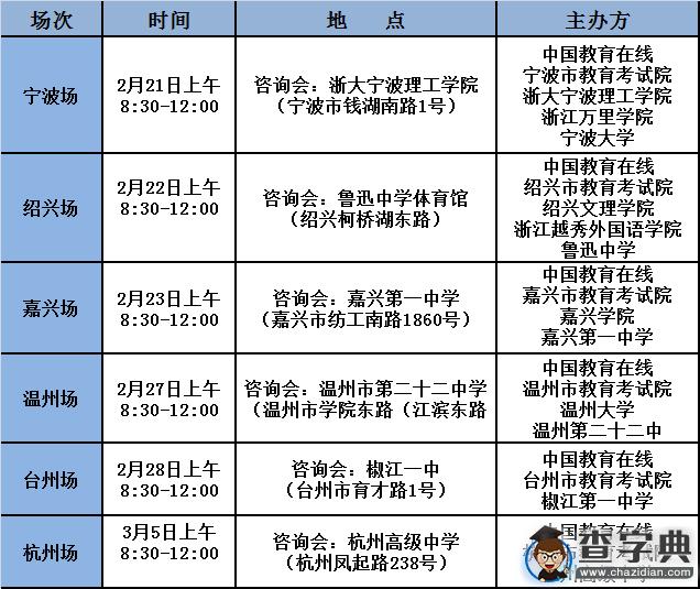 浙江“三位一體”招生公益咨詢會將于2月21日啟動1