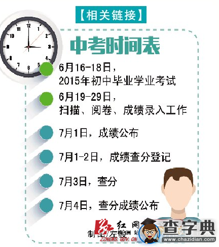 2016年株洲中考成績查詢時間:7月1日1