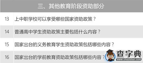 學生資助政策16問答，全是大家關心的問題！3