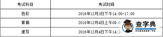 四川2017年高考美術專業考試12月3-4日舉行2