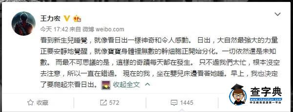 王力宏分享二度當爹感受  床邊看小女兒睡臉：像日出一樣神奇2