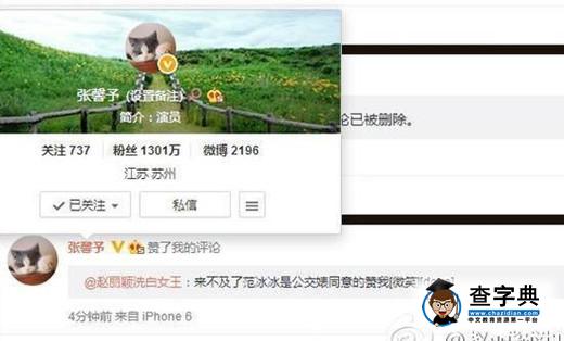 張馨予曬自拍撞臉范冰冰 解釋后仍遭狂吐槽6
