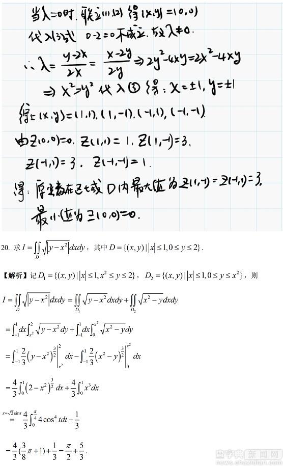 2017年考研數學押題解析11