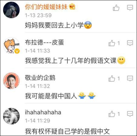 紐約高中中文試卷流出 中國網友自稱學到假中文36