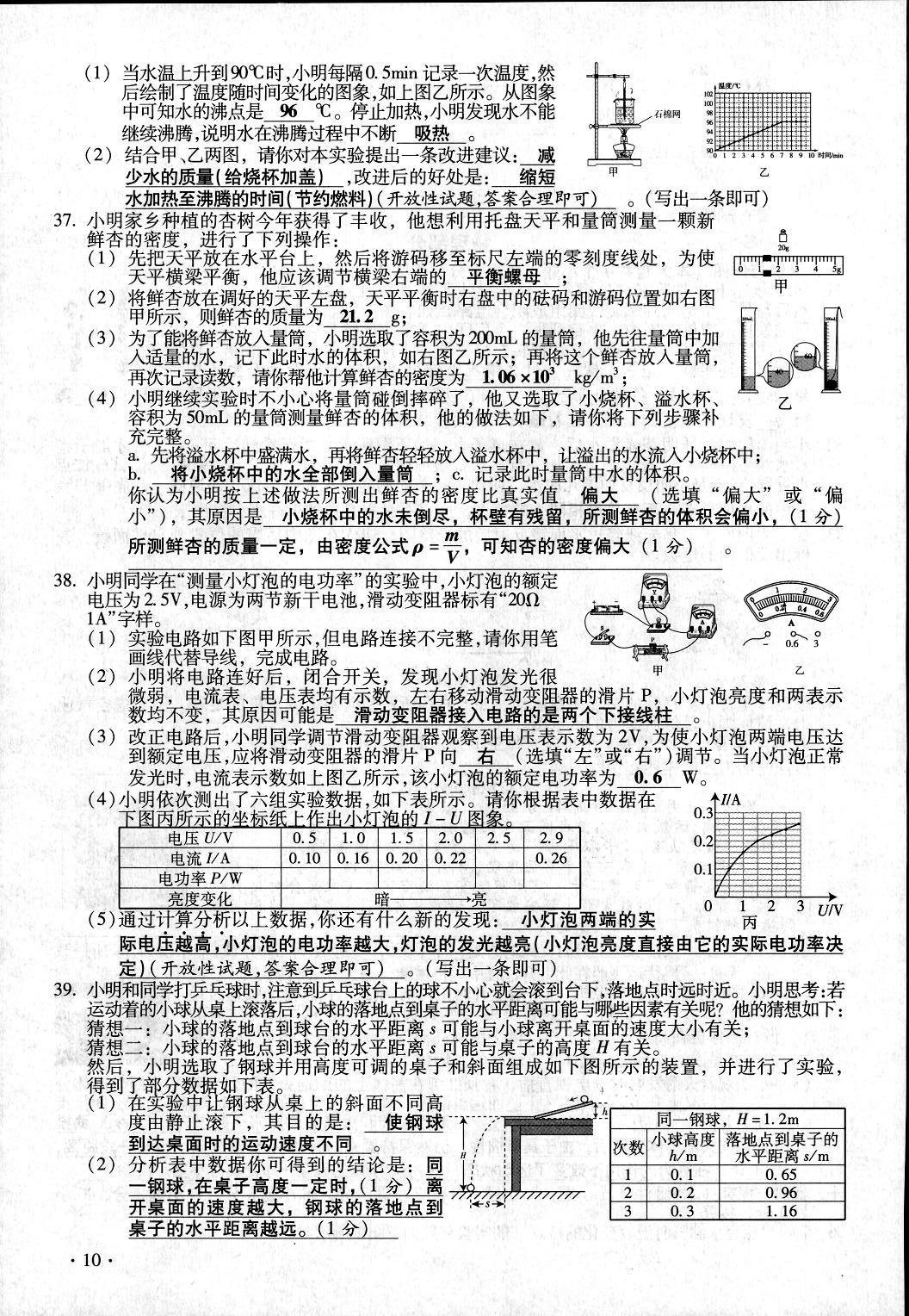 2017年山西中考物理試題及答案4