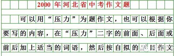 河北2018年中考作文題目出爐20
