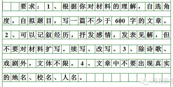 河北2018年中考作文題目出爐15