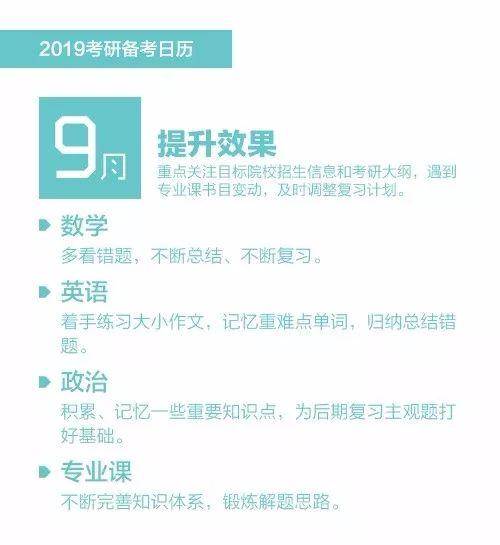2019考研：超實用備考日歷+備考建議3