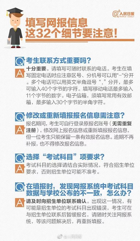 2019考研網上預報名，32個填報細節需注意！5